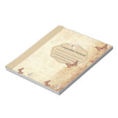 Vintage Butterfly Zusammensetzung Noteboot Notizblock (Rotiert)