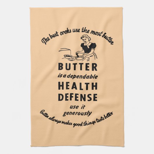 Vintage Butterwerbung 1941 Geschirrtuch (Vertikal)