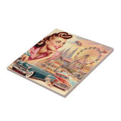 Vintage Button-Up-Illustration Fliese (Seite)