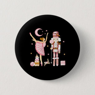 Vintage Byllet Nussknacker Weihnachten Rosa Xmas F Button