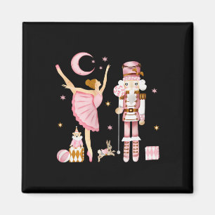 Vintage Byllet Nussknacker Weihnachten Rosa Xmas F Magnet
