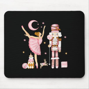 Vintage Byllet Nussknacker Weihnachten Rosa Xmas F Mousepad
