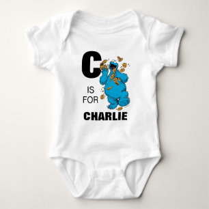 Vintage - C ist für Cookie Monster   Fügen Sie Ihr Baby Strampler
