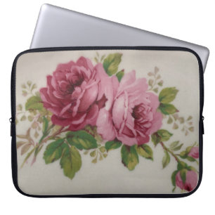 Vintage Cabbage Rose Elegance Electronics Bag Laptopschutzhülle
