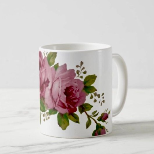 Vintage Cabbage Rose Elegance  Kaffeetasse