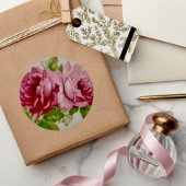 Vintage Cabbage Rose Elegante Aufkleber