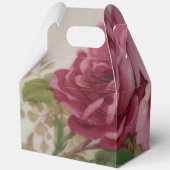 Vintage Cabbage Rose Elegante Gefallen Box Geschenkschachtel (Rückseite)