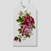 Vintage Cabbage Rose Eleganz  Geschenkanhänger