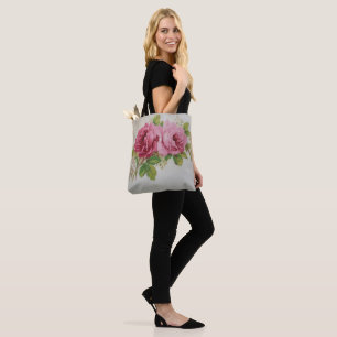 Vintage Cabbage Rose Parco Tassino Tasche