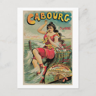 Vintage Cabourg (Calvados, Normandie) Reise-Werbun Postkarte