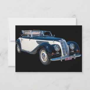 Vintage Cabrio Automobil Übertragung Dankeskarte