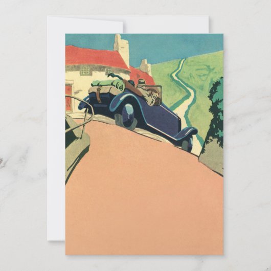 Vintage Cabrio-Straße im Land (Vorderseite)