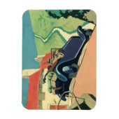 Vintage Cabrio-Straße im Land Magnet (Vertikal)