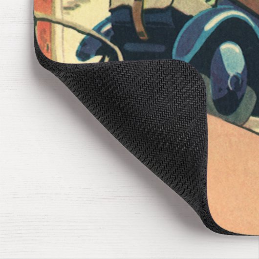 Vintage Cabrio-Straße im Land Mousepad (Ecke)
