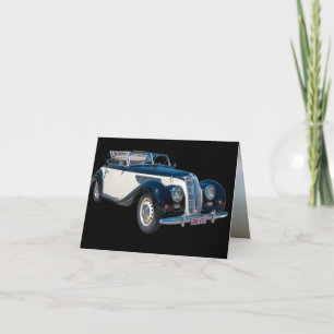 Vintage Cabriolet Automobil Karte