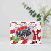 VINTAGE CADILLAC-CHRISTMAS-KARTE FEIERTAGSPOSTKARTE (Stehend Vorderseite)