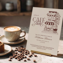 Vintage Café Bébé Französische Babyparty