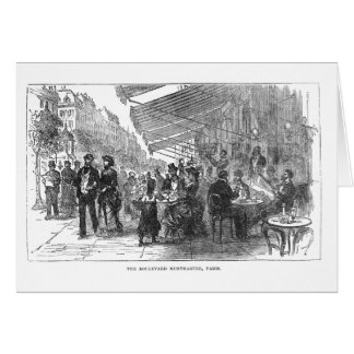 Vintage Café-Boulevard Montmartre Paris Karte