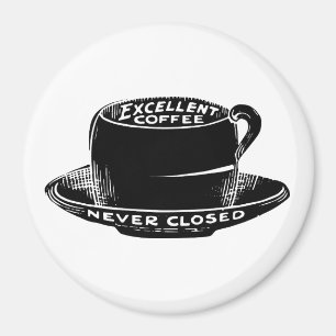 Vintage-Café-Kaffee-Schild-Magnet Magnet