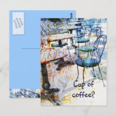 Vintage Café-Postkarte Postkarte (Vorne/Hinten)