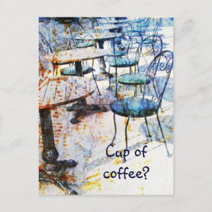 Vintage Café-Postkarte Postkarte