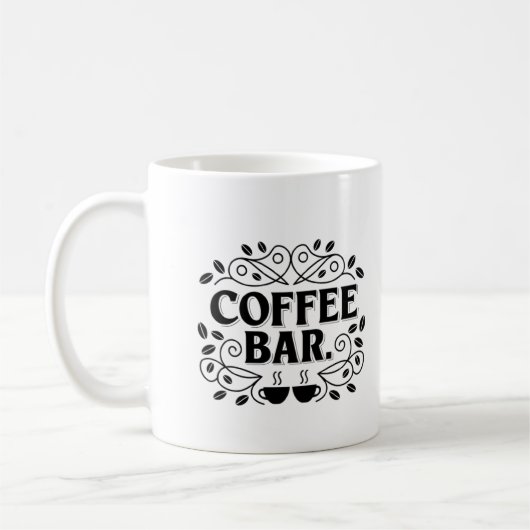 "Vintage-Café-Schild-Design" Kaffeetasse (Links)