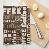 Vintage-Café-Typografie-Muster (1) Geschirrtuch (Viertel Falte)