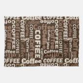 Vintage-Café-Typografie-Muster (1) Geschirrtuch (Horizontal)