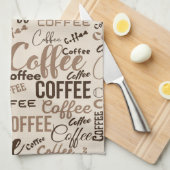 Vintage-Café-Typografie-Muster (4) Geschirrtuch (Viertel Falte)