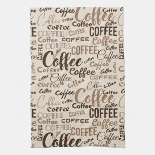 Vintage-Café-Typografie-Muster (4) Geschirrtuch