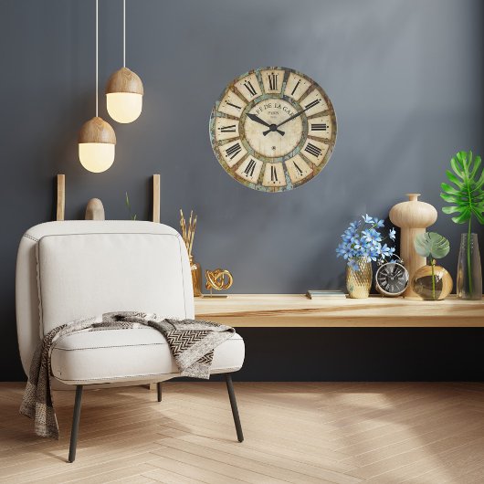 Vintage Café-Uhr der 70er Jahre Große Wanduhr