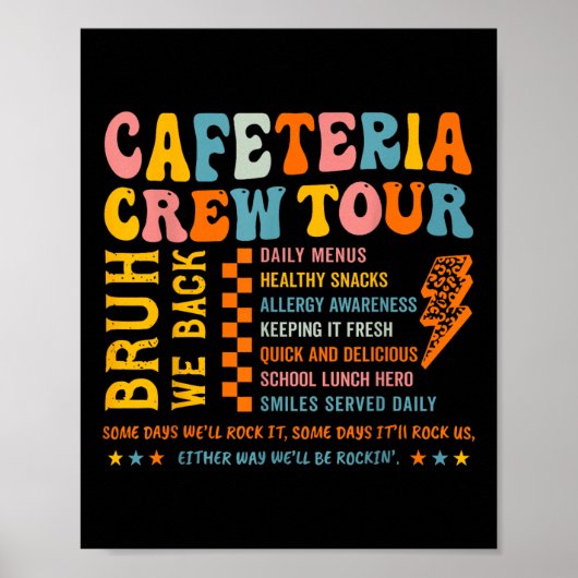 Vintage Cafeteria Crew Lunch Cafeteria Locarno Poster (Vorne)