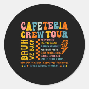 Vintage Cafeteria Crew Lunch Cafeteria Locarno Runder Aufkleber