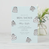 Vintage Cake Bridal Shower Invitation Einladung (Stehend Vorderseite)