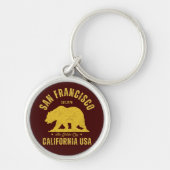 Vintage California Bear – San Francisco Edition Schlüsselanhänger (Vorne)