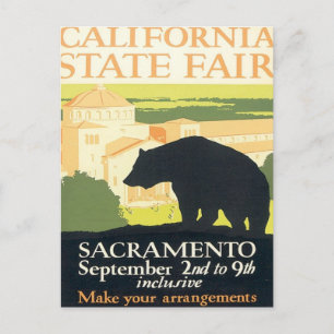 Vintage California State Fair Postkarte