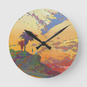 Vintage California Travel Acrylic Wall Clock Runde Wanduhr