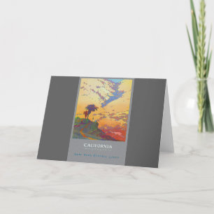 Vintage Californian Travel Art Greeting Card Karte