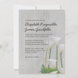 Vintage-Calla-Lilien-Hochzeitseinladungen Einladung