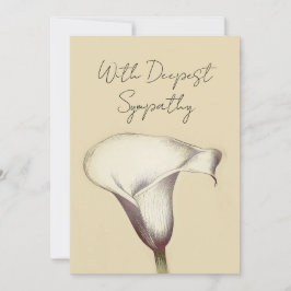 Vintage Calla Lily Floral Sympathie Karte