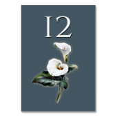 Vintage Calla Lily Wedding Tischnummer Card (Rückseite)