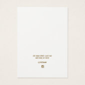 Vintage Calligrafie-Earring-Display-Karte (Rückseite)