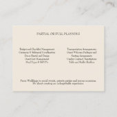 Vintage Calling Card Event Planner Tulips Rose Visitenkarte (Rückseite)