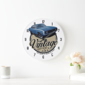Vintage Camaro Garage Große Wanduhr (Zuhause)
