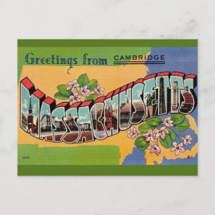 Vintage Cambridge MA Postkarte