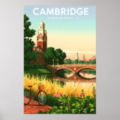 Vintage Cambridge Massachusetts Poster (Vorne)