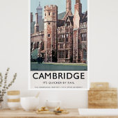 Vintage Cambridge University Art Print Poster (Küche)