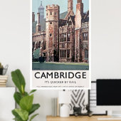 Vintage Cambridge University Art Print Poster (Heimbüro)