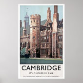 Vintage Cambridge University Art Print Poster (Vorne)
