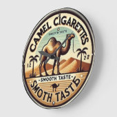 Vintage Camel Cigarettes Metal Wall Sign Große Wanduhr (Winkel)